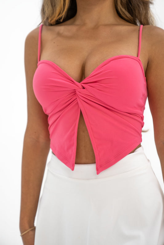 Hot Pink Bow Top
